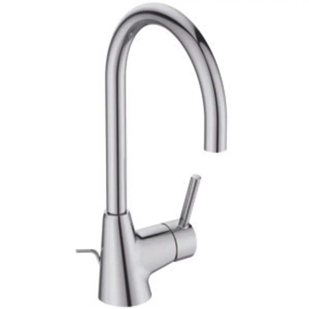 Waschtischarmatur aus Chrom mit hohem Auslauf und Hebel. Ideal Standard, funktionales Design für moderne Badezimmer.